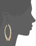 Gold Plated Bamboo Earrings